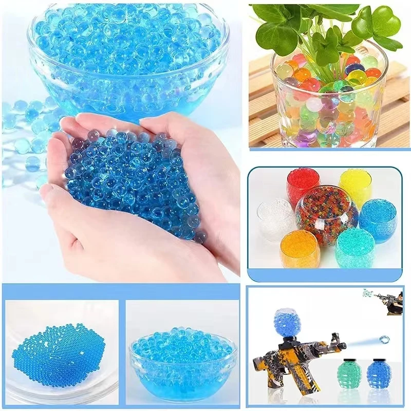 

20000pcs Crystal Soil Mud for Kid Toy Hydrogel Gel Polymer Water Beads Flower Decoration Polymer Growing Balls Home Decor Potted