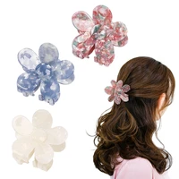 new summer colorful flower hair claw sweet fairy hair clips for women girls hair crab headband fashion hairpin hair accessories