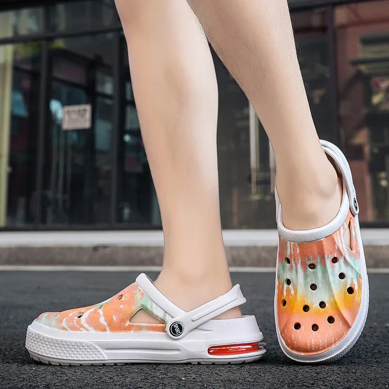 Men Women Summer Beach Sandals Comfortable EVA Couple Printed Clogs Shoes Indoor Outdoor Garden Slipers