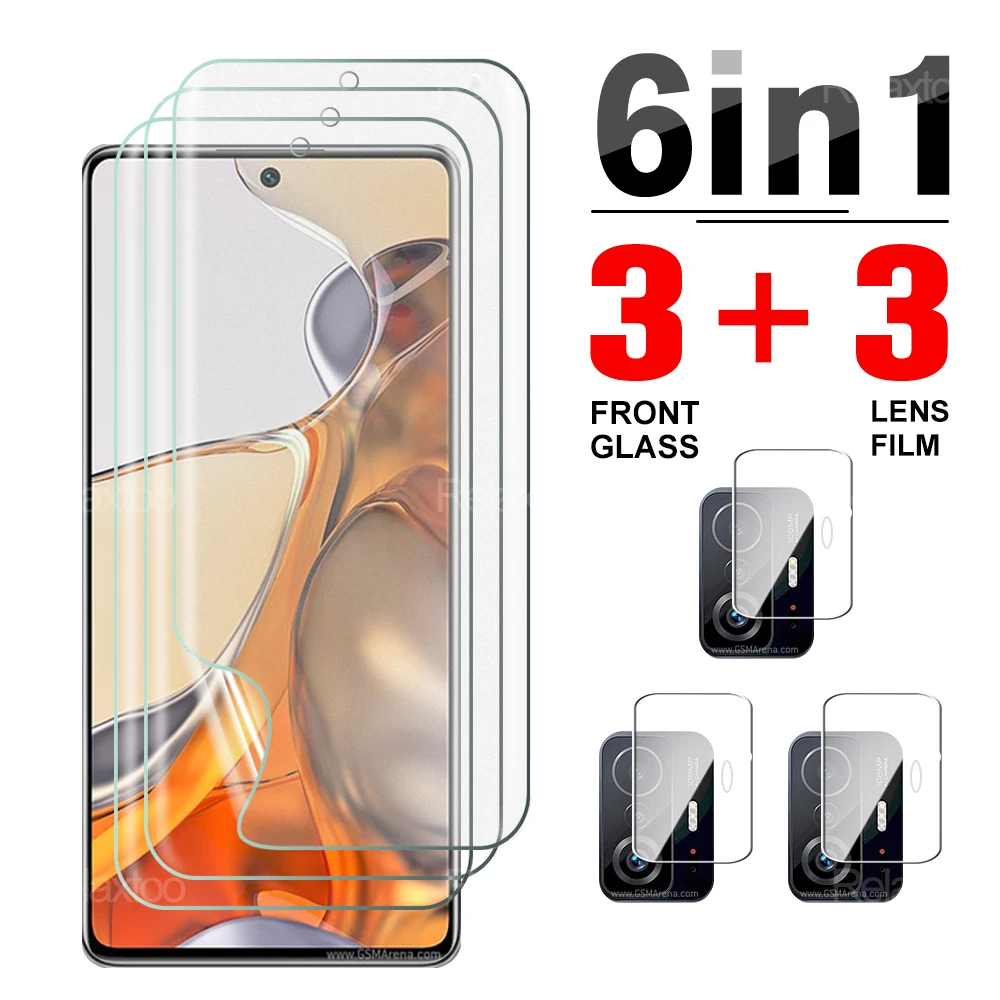 

6in1 Hydrogel Film camera lens For Xiaomi 11T Pro xiomi mi11 T Screen Protector mi 11 Lite 5G NE 11lite 4G Protective not glass