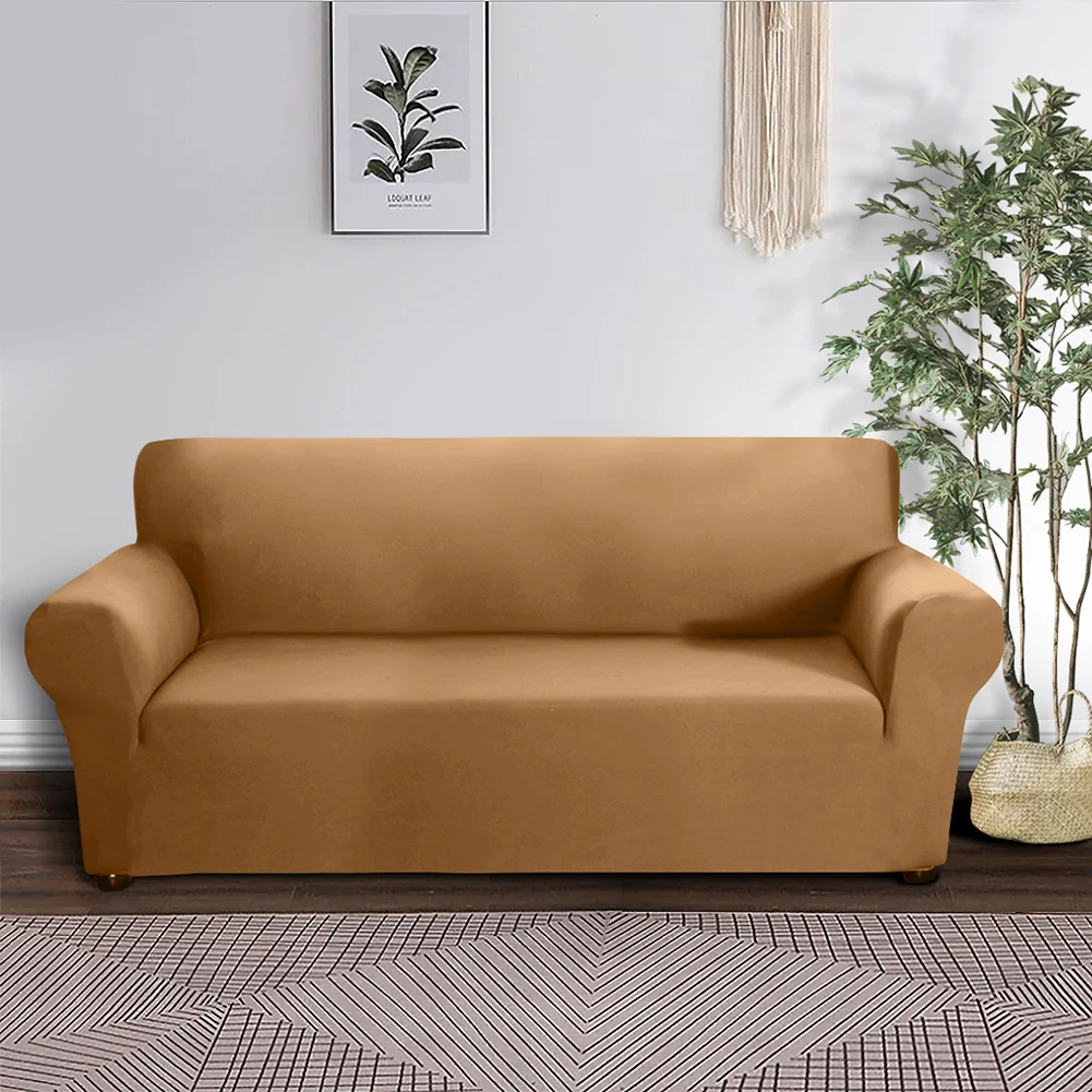 

Elastic Sofa Cover Wide Scope of Application Simplicity Milk Silk Solid Color Living Room Stretch Slipcovers Couch Covers
