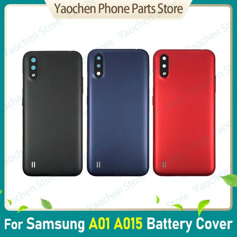 

New A01 A015 Shell Battery Case Cover For Samsung Galaxy A01 A015 SM-A015F SM-A015G Housing Back Case Back Cover