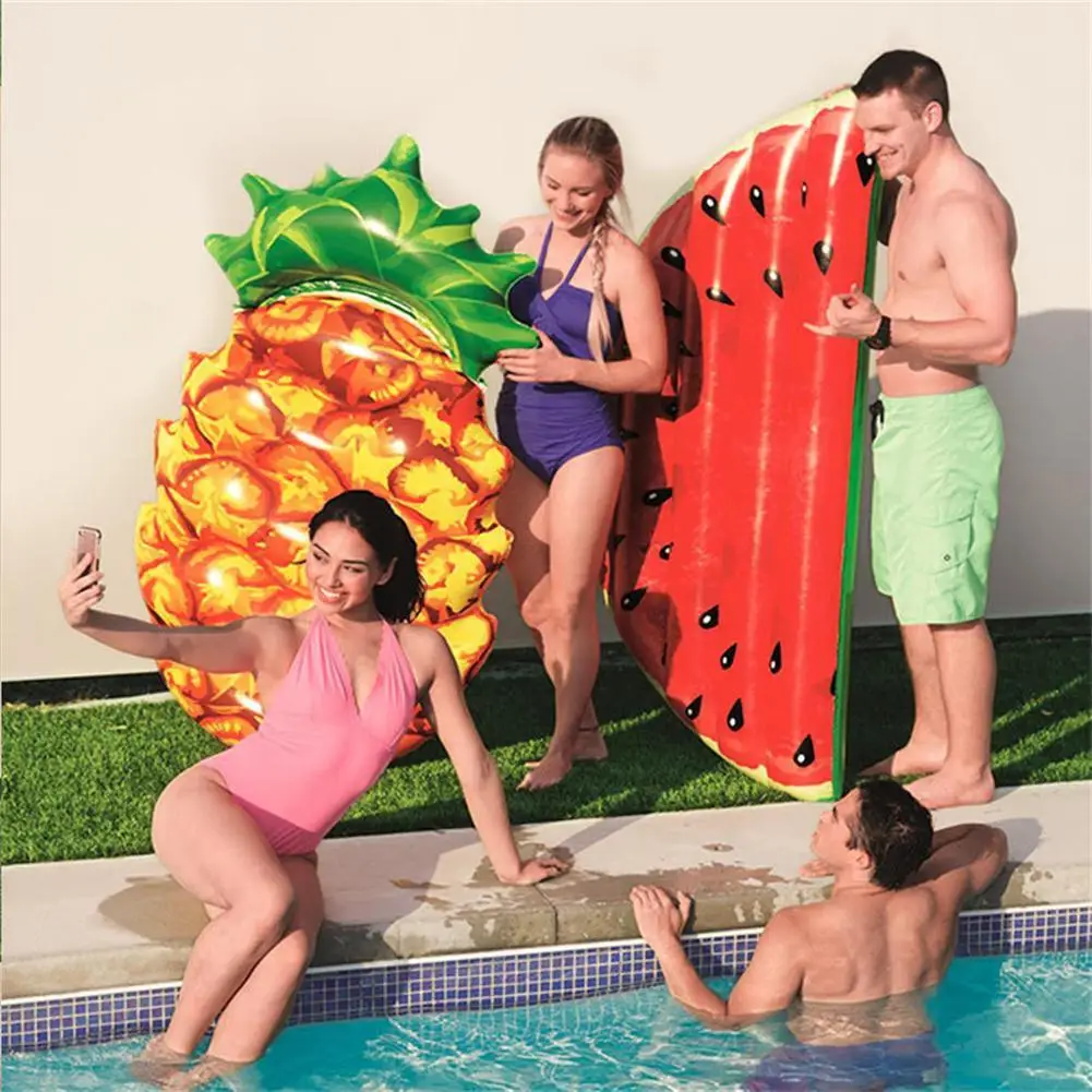 

Fruit Floating Row Watermelon Pineapple Inflatable Floating Bed Pool Float Air Mattress Swimming Ring Water Toys Pool Party
