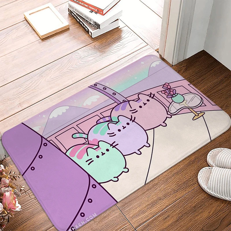 

Коврик Pusheen для ванной, кухни, напольные коврики, ковер для спальни, коврики для гостиной, домашние коврики, Детские входные двери столы для в...