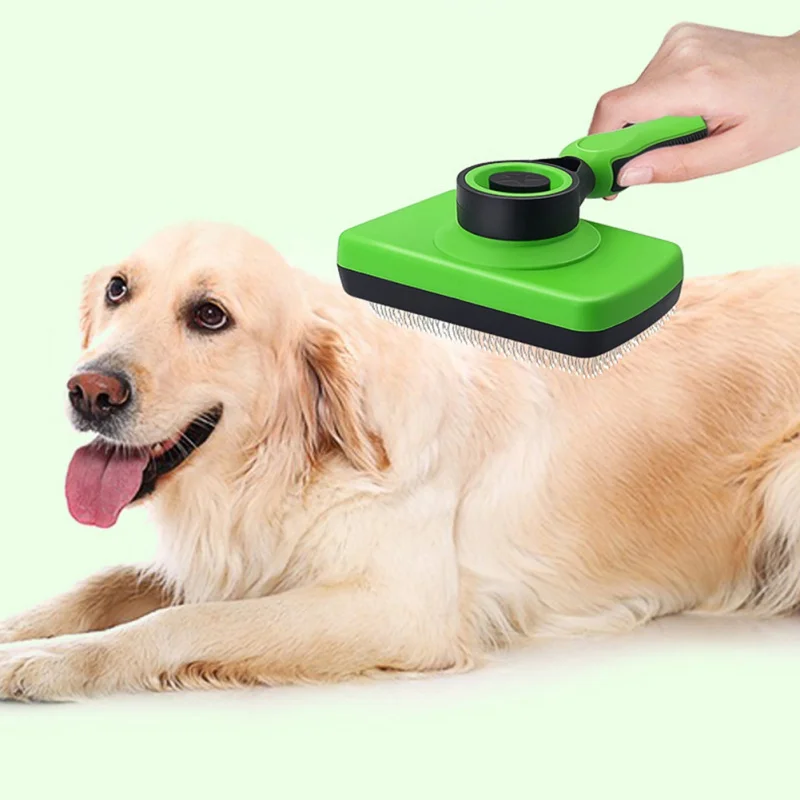 

Расческа для домашних животных, кошек, собак, самоочищающаяся щетка для нарезки шерсти для кошек и собак, спутанные волосы для домашних живо...