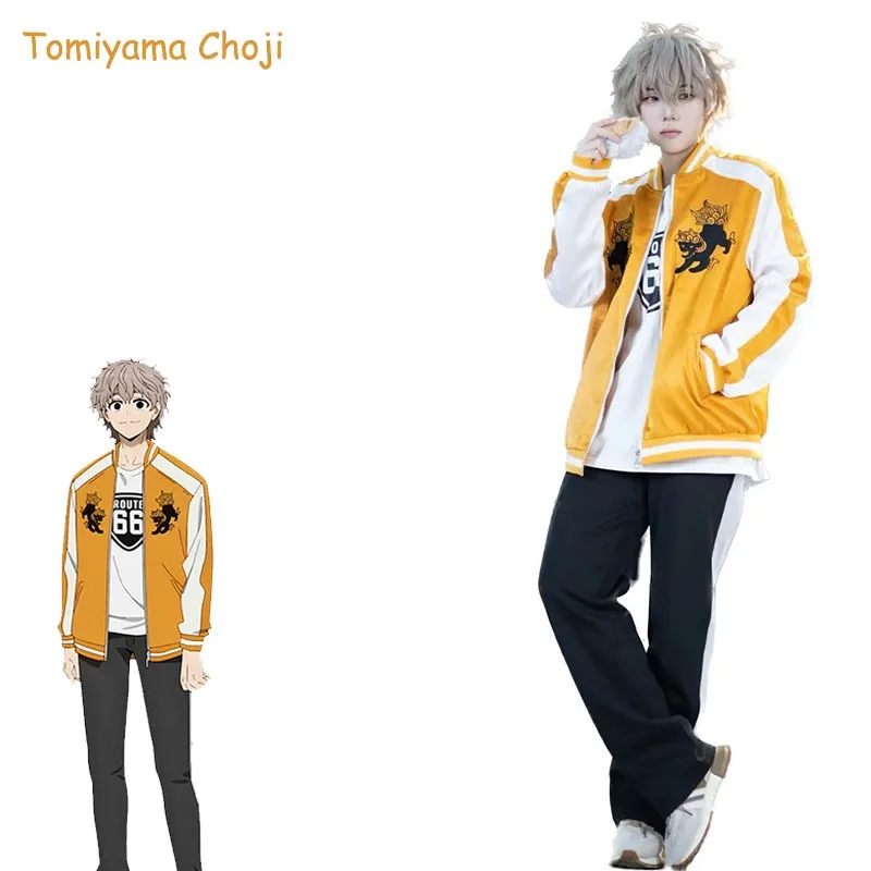 Tomiyama Choji Косплей Костюм Аниме Парик Униформа Хэллоуин Вечерние Наряды для Мужчин