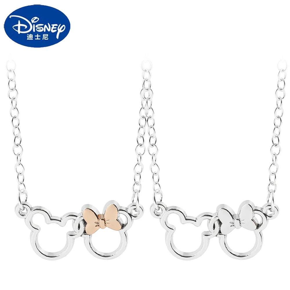 

Disney Cute Mickey Mmouse Necklace Cartoon Animal Mouse Head Charm Pendant Necklaces Sweater Chain Family Daughter Gifts