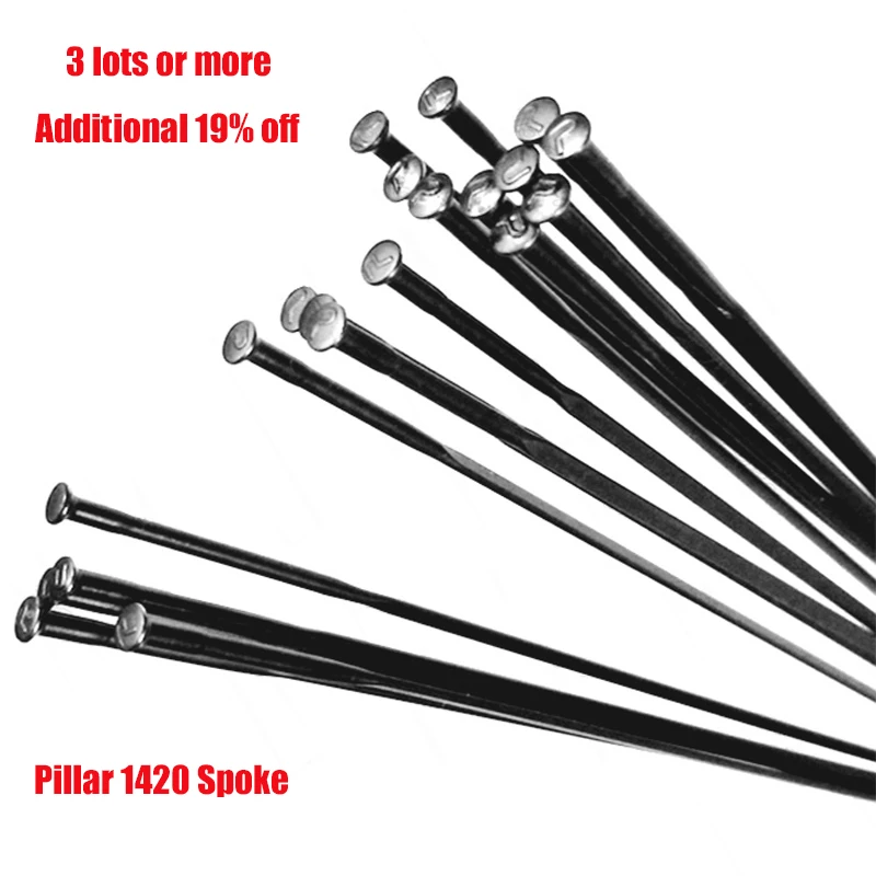 

Alloy Nipples Free 10pcs/lot Pillar 1420 Bike Spoke Flat Straight Pull PSR Aero Stainless Steel About 4.3g Black 214-306mm