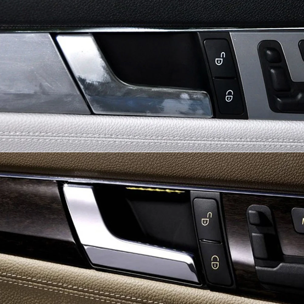 

60x90mm Scratch Resistant Interior Door Handle PC and ABS Materials Firmer Chrome Lever For Left Or Right Hand Drive Models