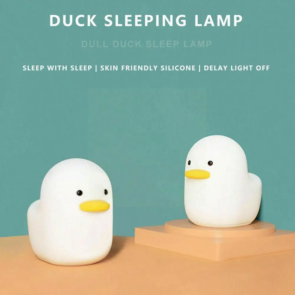 

Led Children Night Light Silicone Soft Animal Duck Lamps Desktop Bedroom Kids Lamp Bedside Decor Usb Ornaments J1c3