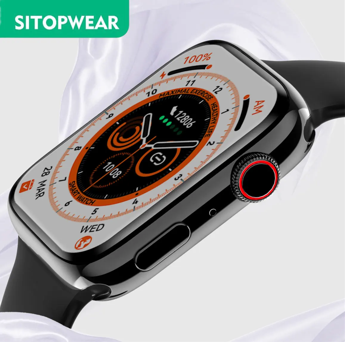 Смарт-часы SitopWear 2023 с беспроводной зарядкой часы Bluetooth для звонков мужские и