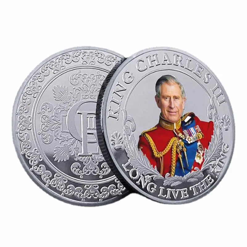

King Charles III Металлическая памятная монета Британский Королевский король Великобритании вызов искусственные поделки сувенирные подарочные коллекции