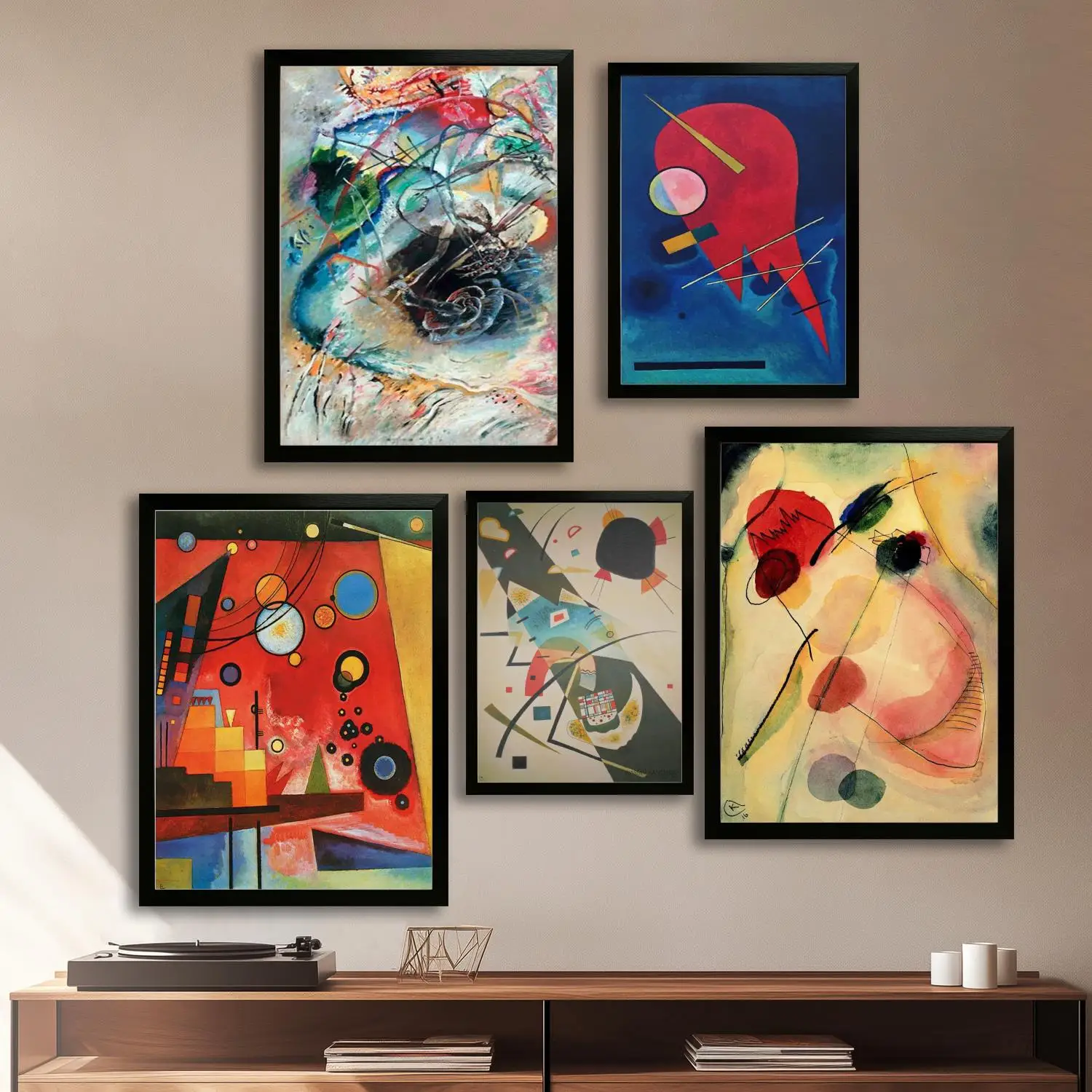 Wassily kandinsky Холст Художественный постер Настенное искусство Картинный принт