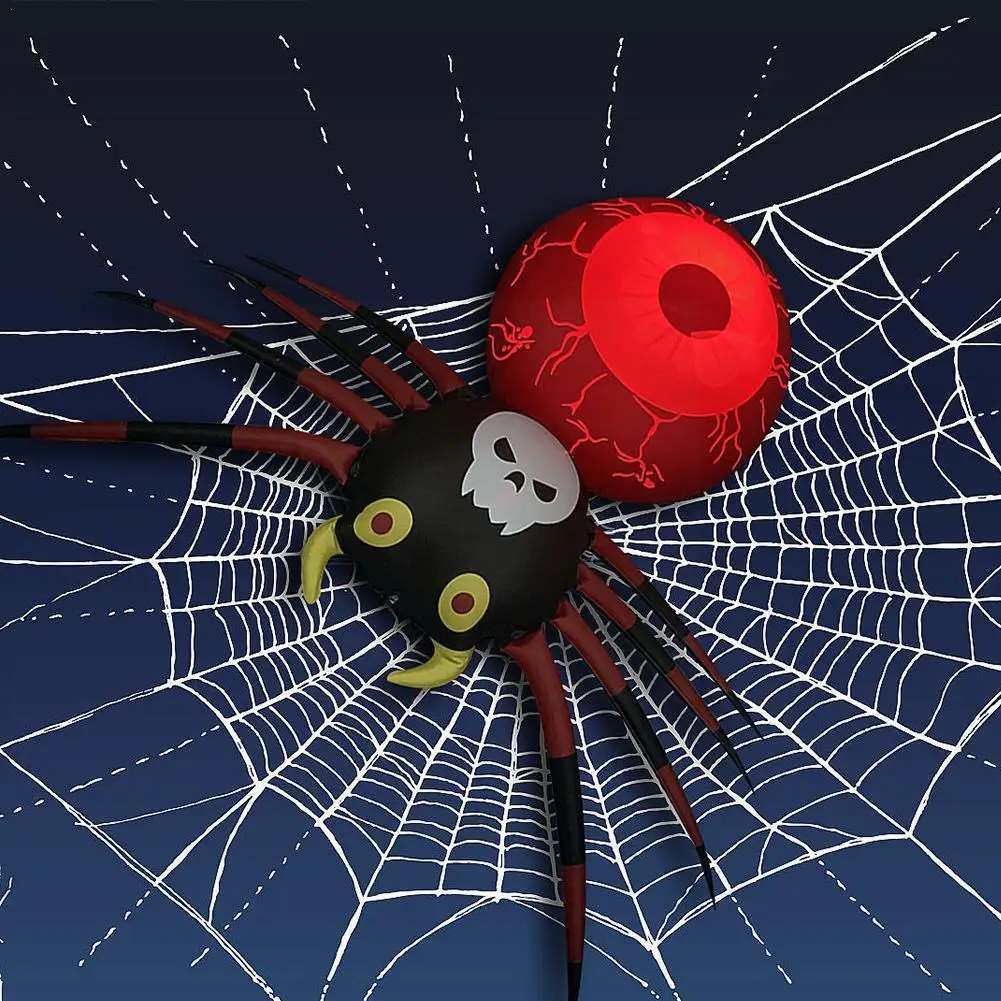 

Halloween Inflatable Glow Spider With LED Light Halloween Decoration Porch Houses Garden Spooky Spider Parties Haunted Outd W4U8