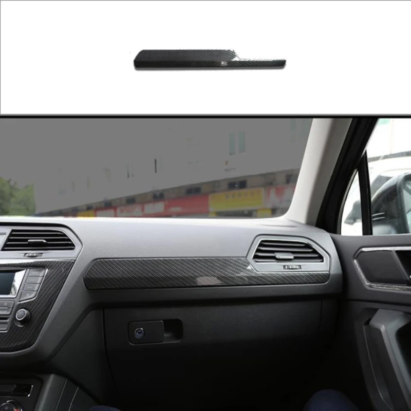 

Для Volkswagen Vw Tiguan 2017 2018- 2020 ABS Центральная контрольная лента для приборной панели автомобиля co-pilot коробка для хранения верхняя декоративная от...