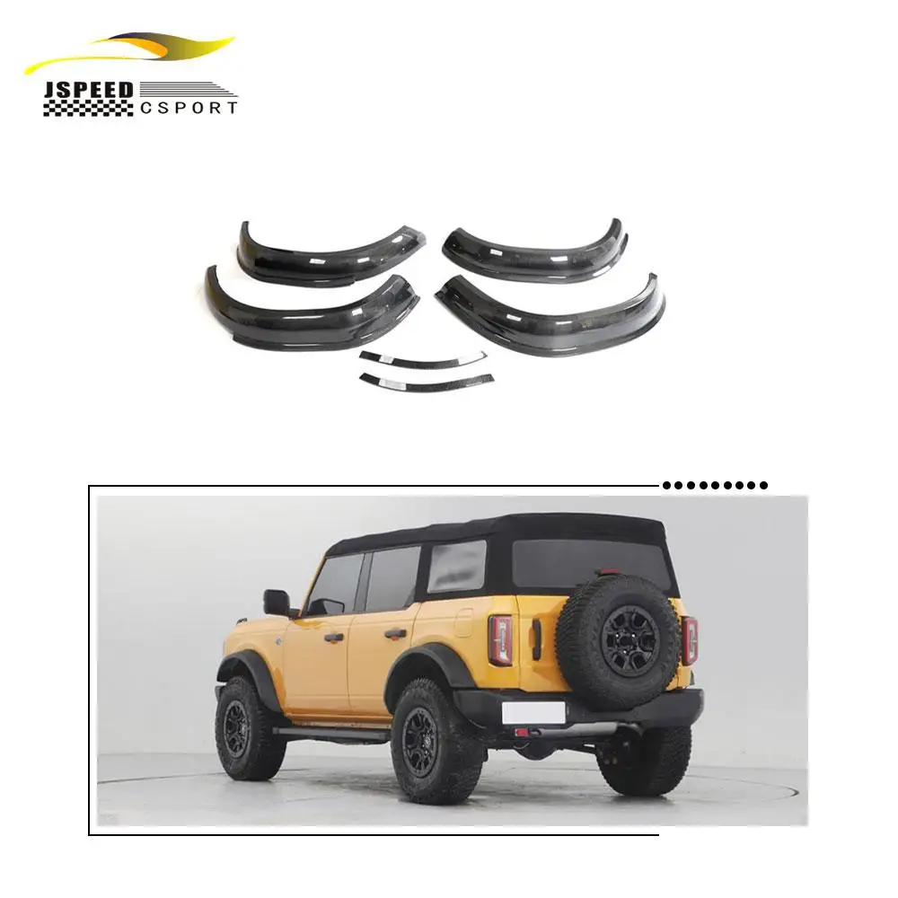 JCSPORTLINE сухие расширители колесной арки из углеродного волокна для Ford BRONCO 2021 вверх
