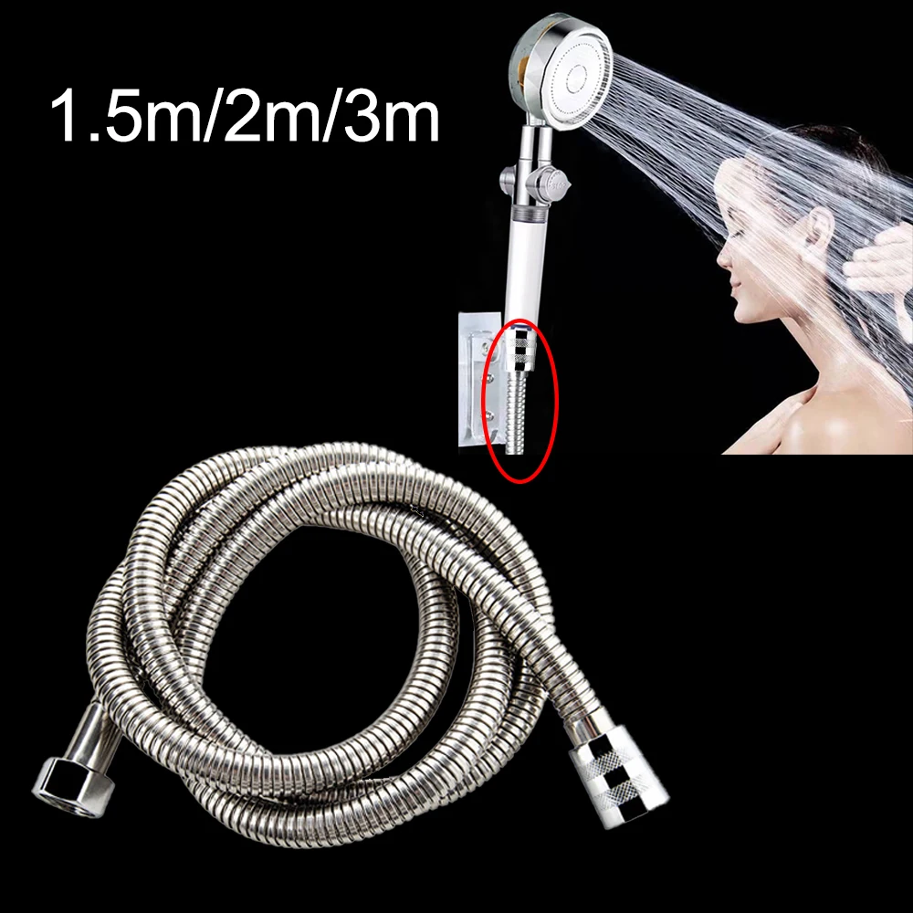 

1.5m/2m/3m Stainless Steel Shower Tube Encryption Explosion-Proof Shower Mixer Bathroom Accessories Water Head Showerhead Pipe