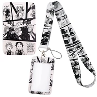 yq865 my hero college comic keychain lanyard student id card cover phone strap credit badge holder neck strap lariat jewelry