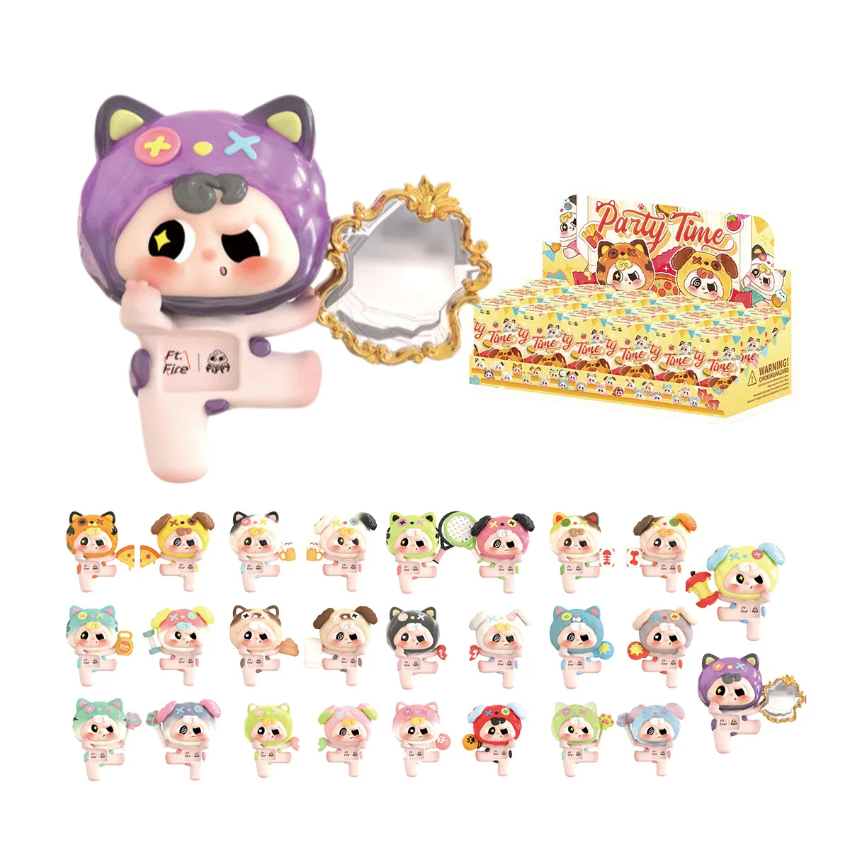 Фото HIPLAY FT.FIRE Pippy Party Time Декоративная серия Mini FT-1250404 Blind Box (18 случайных фигурок/1 случайная фигурка) №1