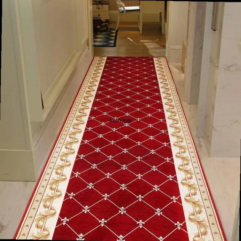 

Длинный ковер для лестницы в скандинавском стиле, ковер в европейском коридоре, коридоре, гостинице, прихожей, жаккардовый вход для домашне...