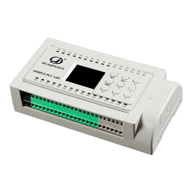 

Huaqingjun 16 Inputs 8 Outputs Relay Output PLC Analog Inputs Outputs 0-20mA Easy Programmable PLC for Analog Sensors