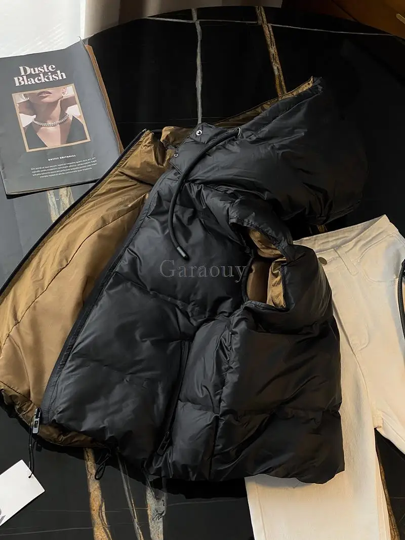 Garaouy Новинка осени 2022 женский короткий жилет Женская хлопковая Мягкая безрукавка