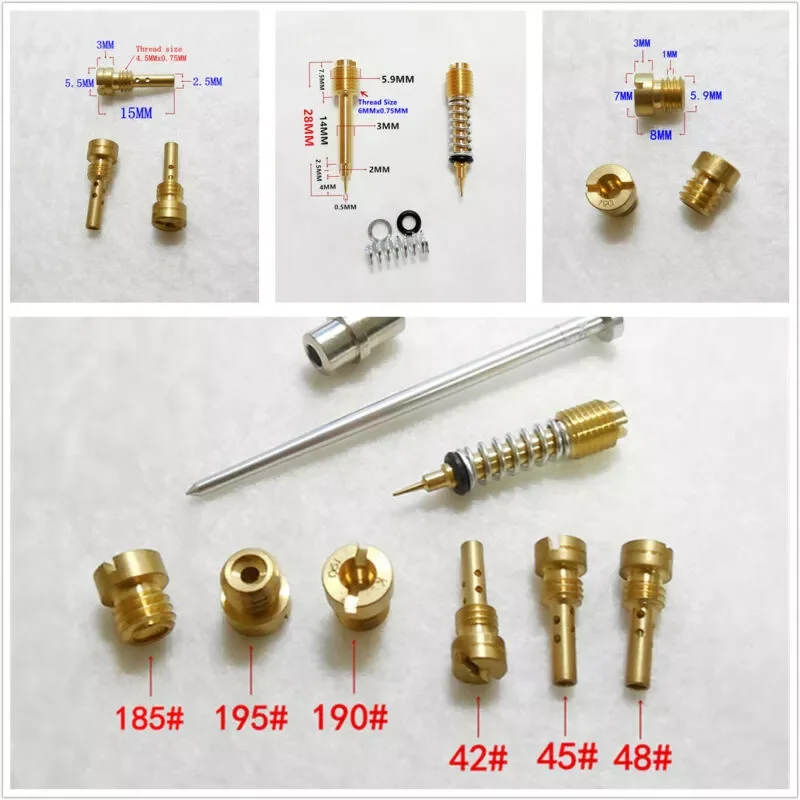 

Carburetor Repair Set Carb Repair 185-190-195 Parts For Harley-883 CV Type XLH883 Main + Pilot Jet