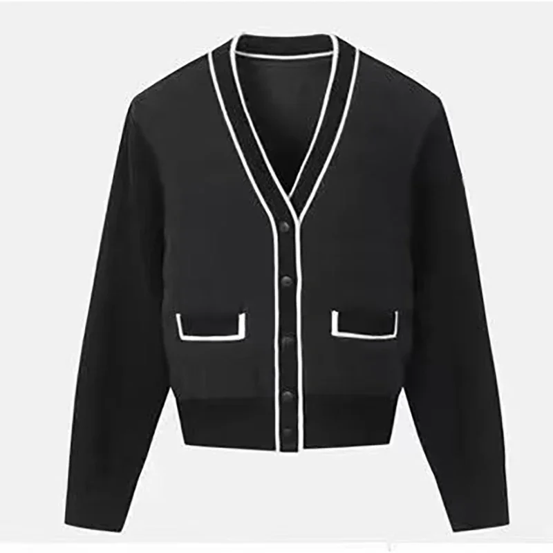 

23 осень-зима новая Корейская одежда для гольфа женское однотонное черно-белое классическое сочетаемое цвета легкое и теплое пуховое пальто