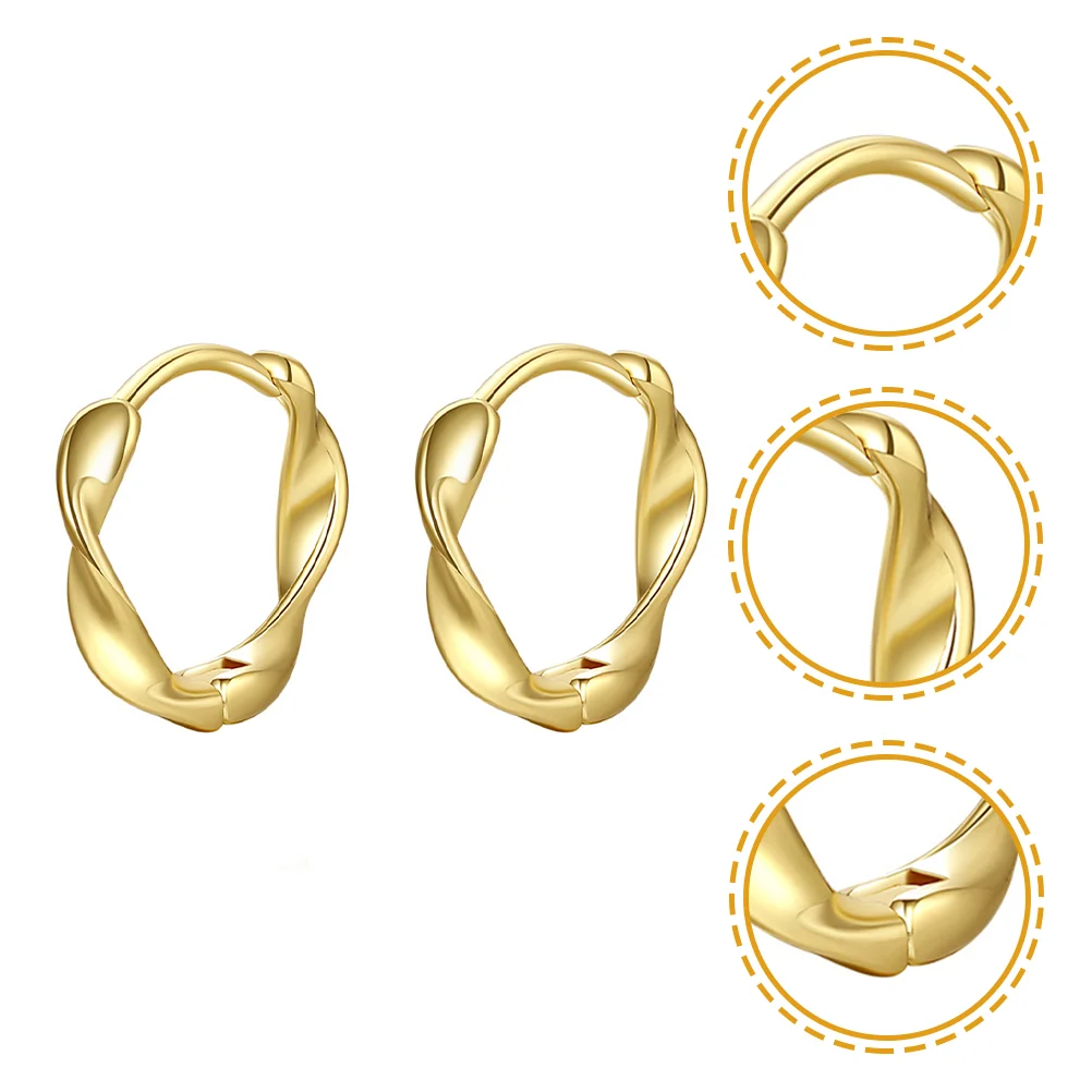 

1 Pair Earrings Wavy Shaped Hoops Earrings Simple Earrings Ear Jewelry