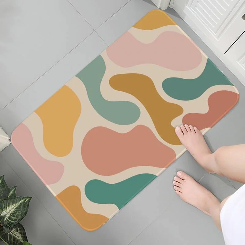 

Hallway Kitchen Bathroom Carpet Soft Washable Rug Floor Indoor Mats 3D Memory Foam Abstract Art Parlor Mat Prayer Rug Lounge Rug