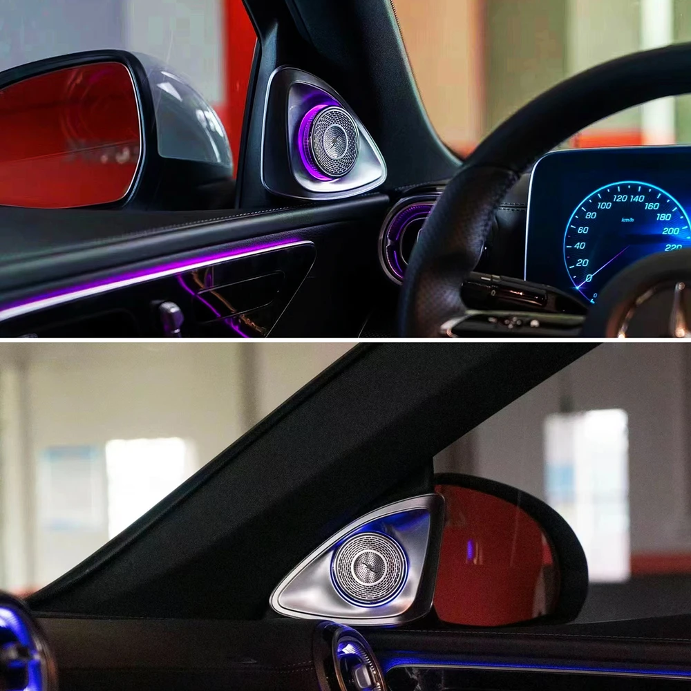 Автомобильный 64 цвета поворотный тройной для Mercedes-Benz W206 3D динамик A-pillar