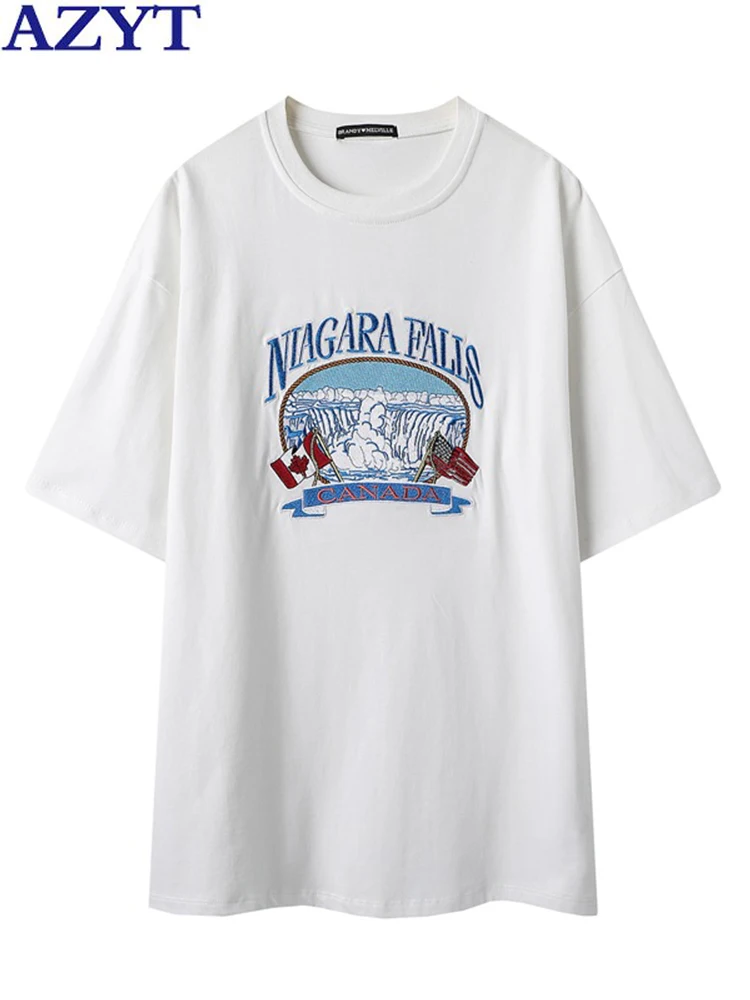 

Женская Винтажная футболка с круглым вырезом и коротким рукавом