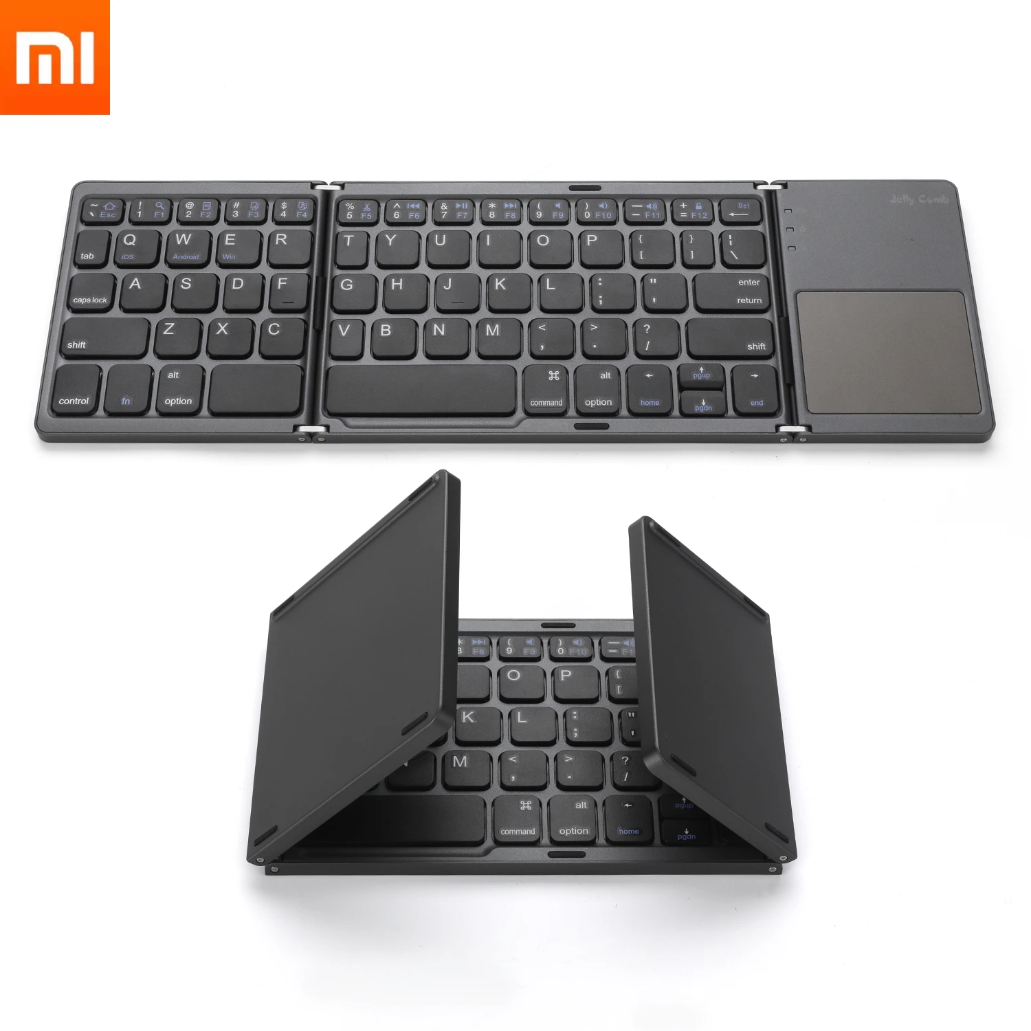 

Jelly comb folding mini bluetooth keyboard portable rechargeable wireless keyboard with touch pad for pc tablet notebook ipad