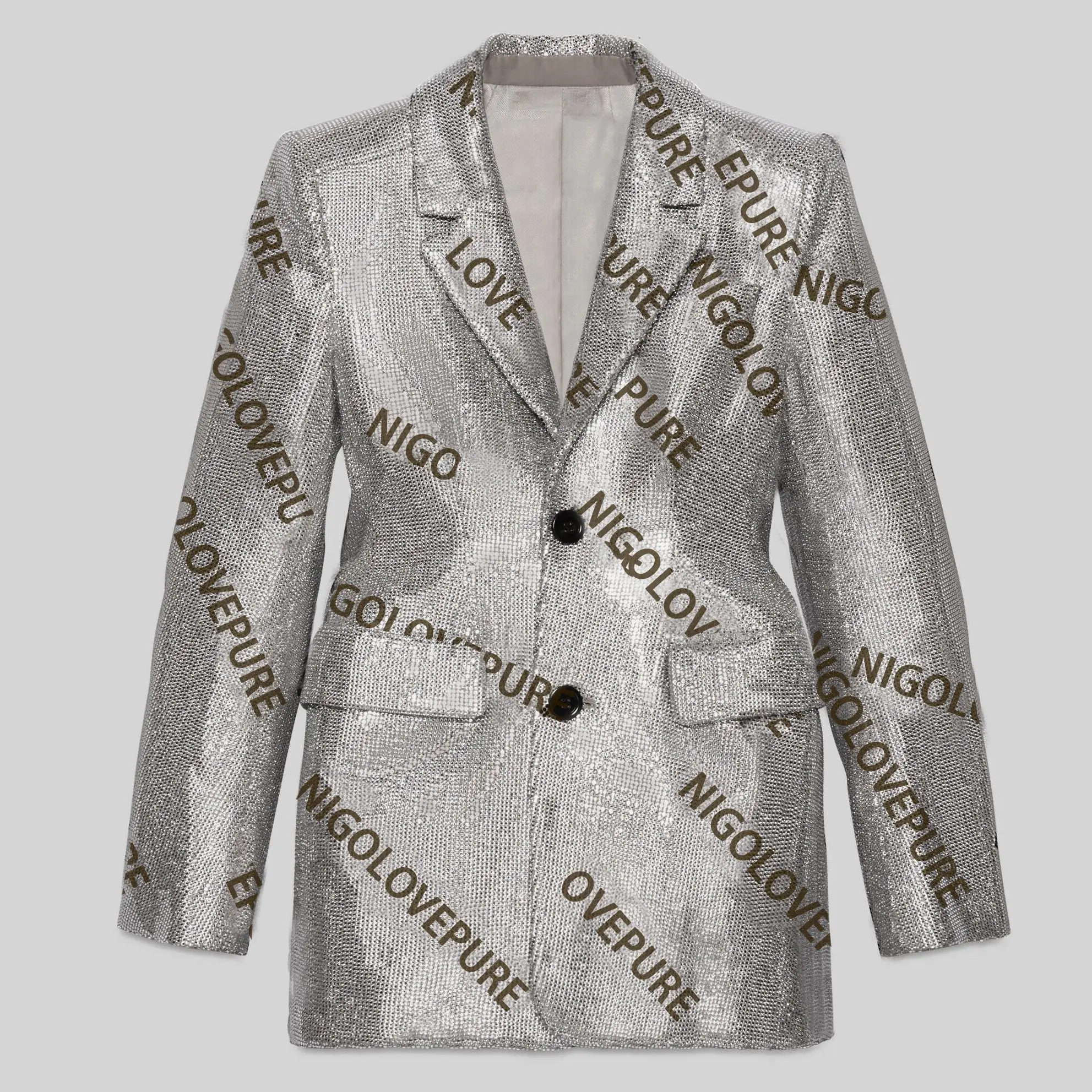 

EDGO полностью Алмазная блестящая куртка с большим логотипом # edgo53391