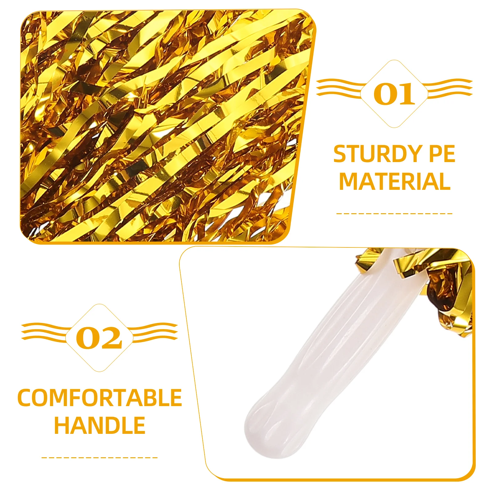 12 шт. блестящие помпоны для болельщиков принадлежности веселья аксессуары