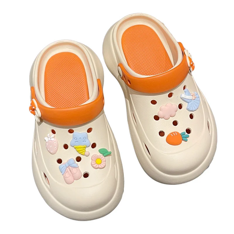 

Шлепанцы женские на танкетке, садовые сандалии на высокой платформе, быстросохнущие, для улицы и пляжа, симпатичные, танкетка, сланцы, лето