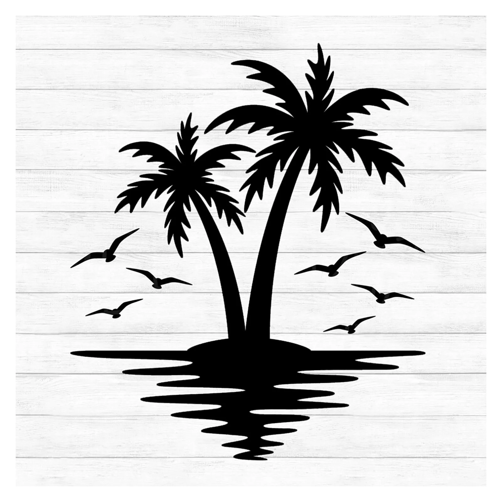 Seagull кокосовое дерево остров волна режущие штампы для сделай сам Скрапбукинг