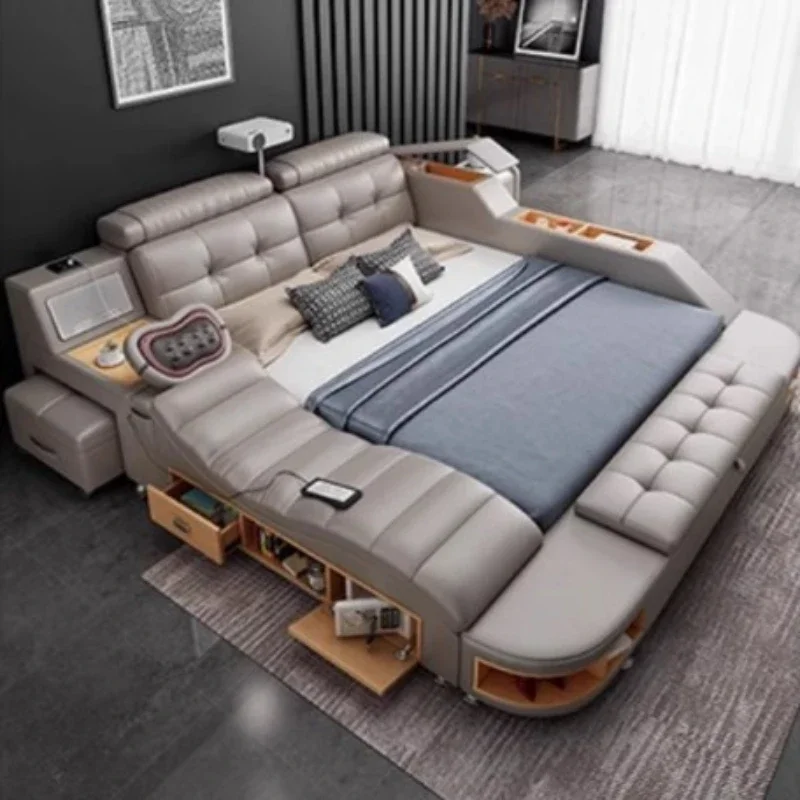 Ящики с местом для хранения каркас двуспальной кровати многофункциональное