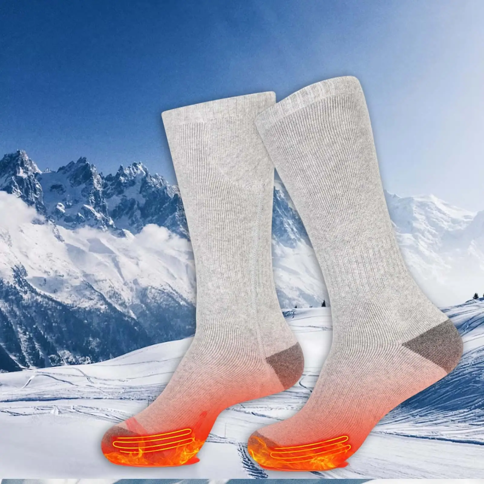 

Women Heated Socks Winter Warm Socks Washable Foot Warmer Winter Socks Long Stocking for Outdoor Hiking Skiing Camping Cycling