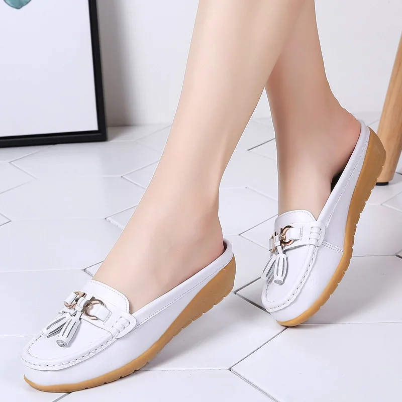 

Women Flats Ballet Shoes Cut Out Leather Breathable Moccasins Women Boat Shoes Ballerina Ladies Casual Shoes