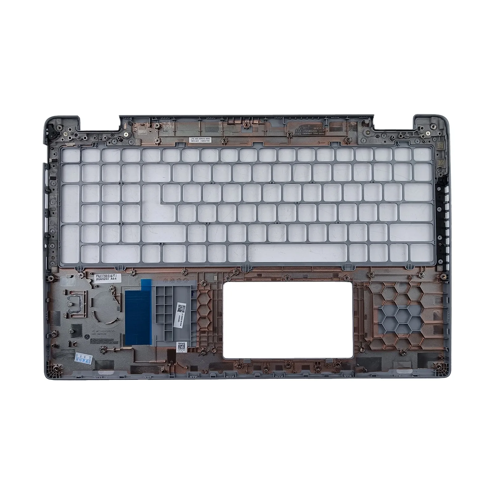 Фото 0N1Y6M N1Y6M Верхняя крышка корпуса (пальмрест) для ноутбуков Dell Latitude 5540, Precision 3580, M3580, C-крышка, рамка клавиатуры №3