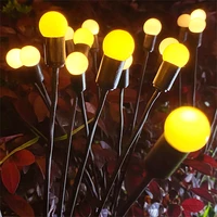 solar powered 68 balls garden stake lights waterproof decorative pathway lamp warmcolorful for patioyardholiday