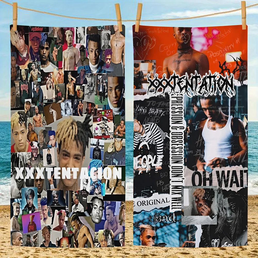 Хип-хоп Z-XXXTentacion пляжное полотенце из микрофибры с принтом для альпинизма йоги