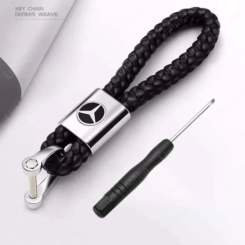 

Металлический кожаный брелок для мужчин и женщин, роскошный автомобильный брелок для Mercedes Benz C200 C300 W168 W220 W210 AMG CLA GLA GLB GLE A B C E Class