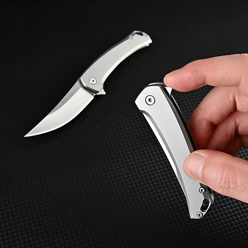 

High Hardness D2 Steel Folding Knife Quick Opening Outdoor EDC Camping Tactics Self-defense Tool Fruit Knives Box Open Pocket Kn