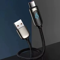 100wpd charging cable 60w smart digital display data cable type c to lighting usb fast charging cable 5a for macbook xiaomi