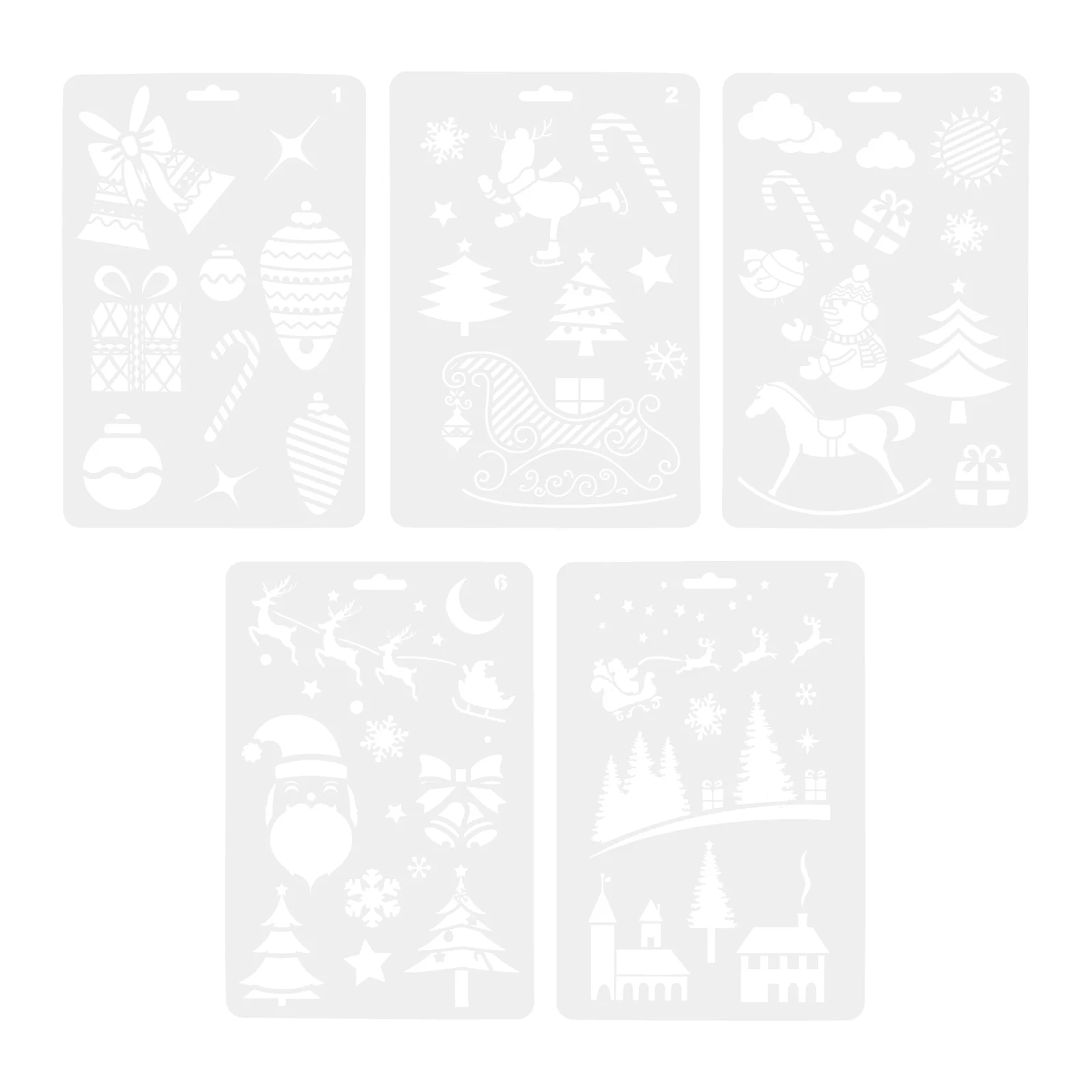 

10 Pcs Snowmen Stencils Christmas Stencils Templates Christmas DIY Hollow Templates Xmas Painting Template