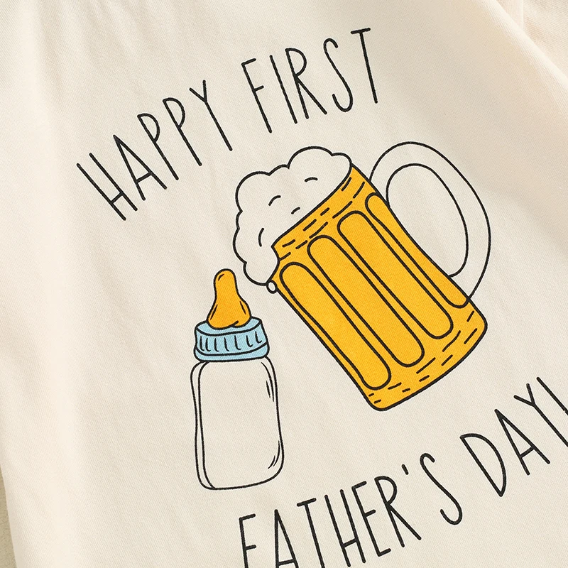 Детский комбинезон с коротким рукавом и круглым вырезом