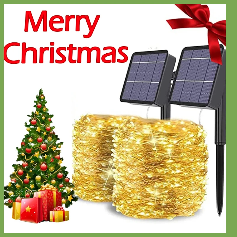 

NEW Solar Strip Light Home Garden Copper Wire Light String Fairy Outdoor Solar Powered Christmas Party Decor 20M 200 LEDS