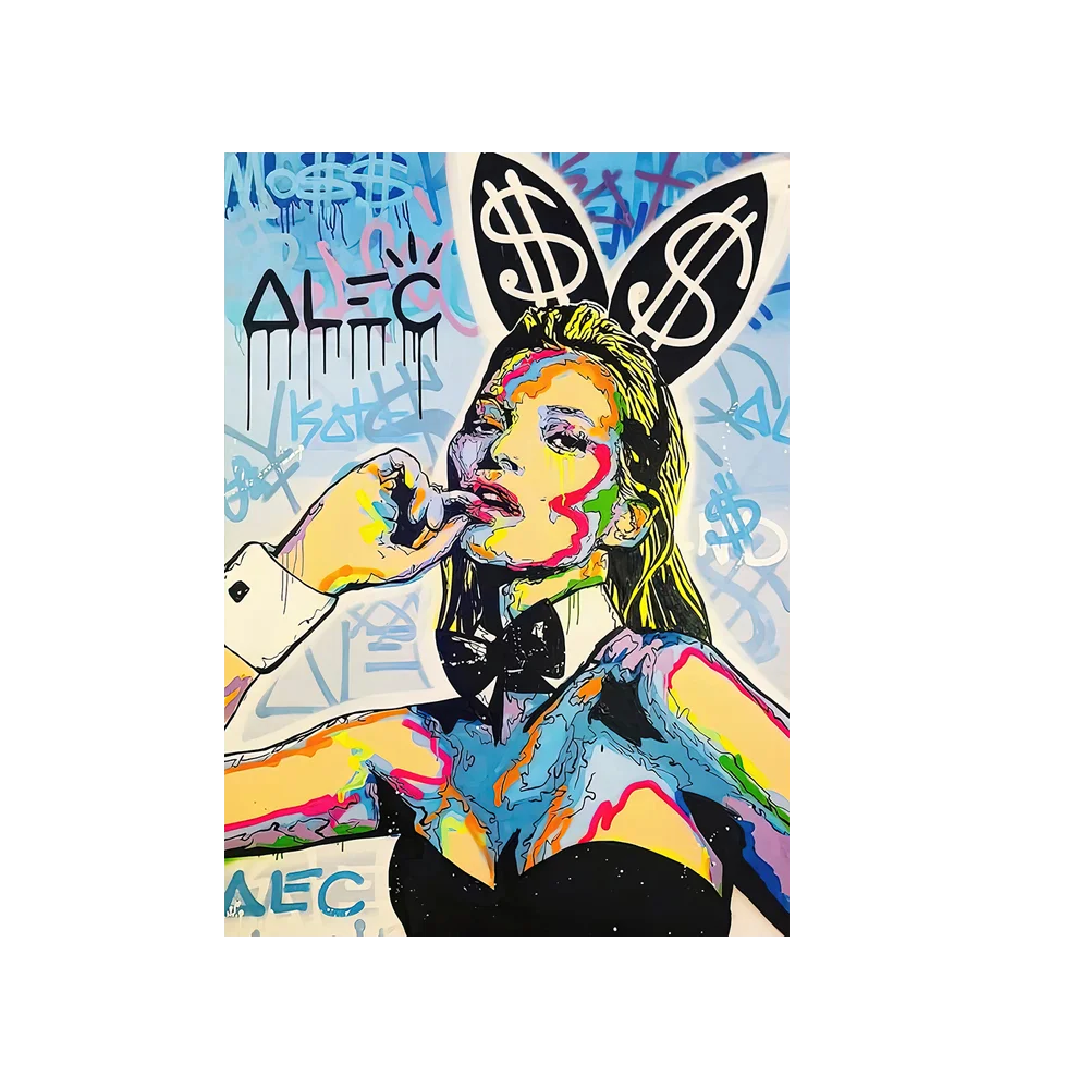 Alec портрет граффити Искусство Холст Плакаты и принты фотокартины Печать на